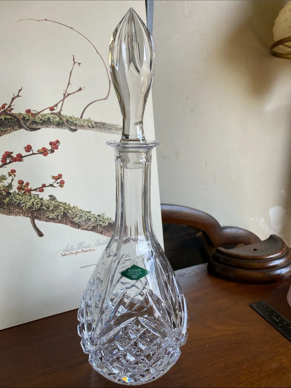 Vintage Shannon Crystal Wine or Liquor Decanter